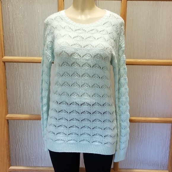 METAPHOR Aqua Shell Pattern Long Sweater - Picture 1 of 7